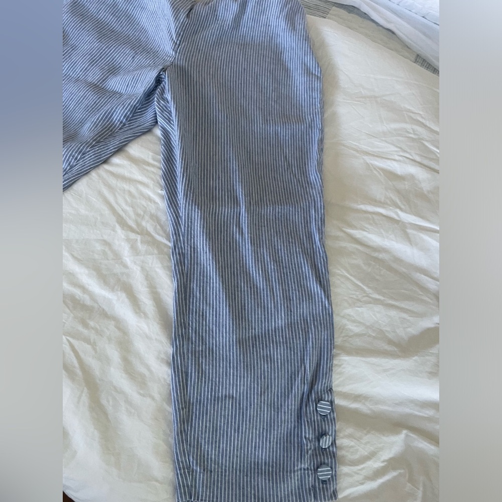 J Jill Linen Stretch Pants Hem Details XL